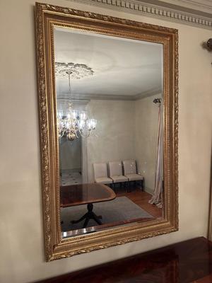LARGE Vintage LaBarge Gilt Beveled Mirror
