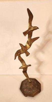 Lot #6 Mid Century Modern Brasss - Seagulls in Flight