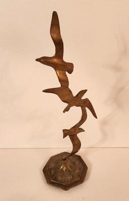 Lot #6 Mid Century Modern Brasss - Seagulls in Flight
