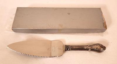 Lot #8 Sterling Handled Cake Server in Original Box