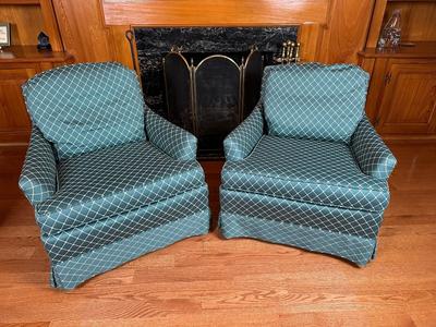 Pair of Vintage Upholstered Armchairs