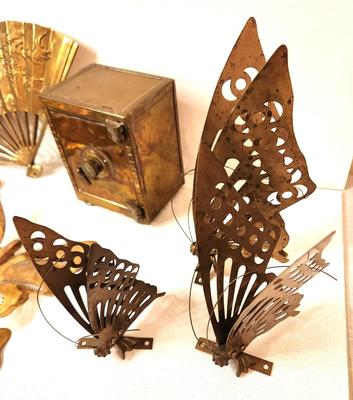 Lot #26 70's Brass Decor Items - 9 pieces