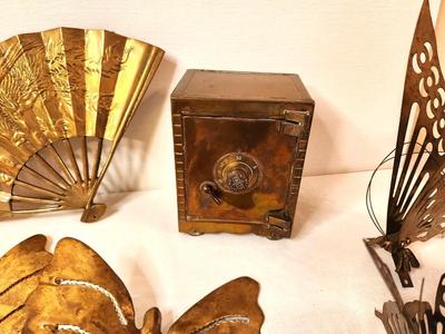 Lot #26 70's Brass Decor Items - 9 pieces