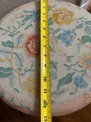 Vintage Metal And Fabric Stool