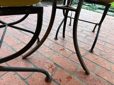 Outdoor Beveled Glass Top Table & Chairs