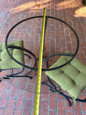 Outdoor Beveled Glass Top Table & Chairs