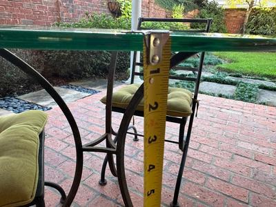 Outdoor Beveled Glass Top Table & Chairs