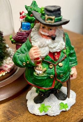 Christmas Decor Lot - German Bear, Mini Book, Mini Diorama, Keychain, Wood Box, etc