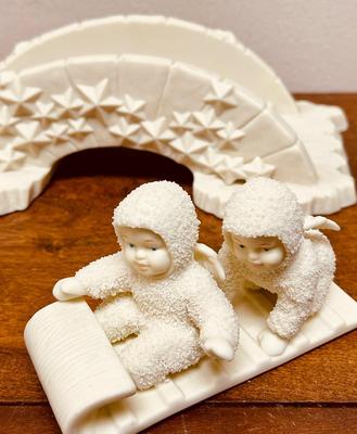Snow Babies Department 56 Christmas Decor Lot