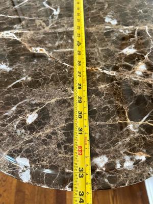 Thomasville Marble Top Burl Cabinet