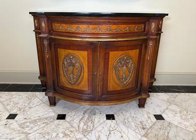 Granite Top Ornate Side Cabinet