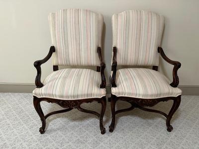 Vintage Carved Arm Chairs (See Details)