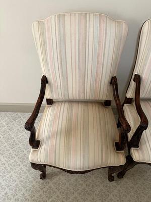 Vintage Carved Arm Chairs (See Details)