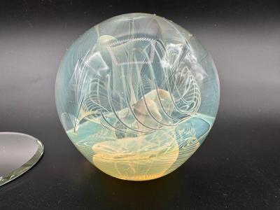 Art Glass Paperweight Signed