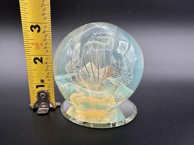Art Glass Paperweight Signed