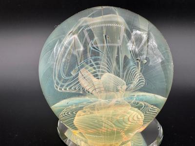 Art Glass Paperweight Signed