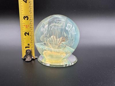 Art Glass Paperweight Signed