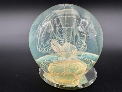 Art Glass Paperweight Signed