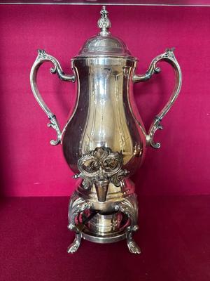 Vintage Silver Plated Coffee Tea Urn with Burner