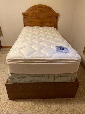 TWIN BED WITH UNDER DRESSER 1 of 2