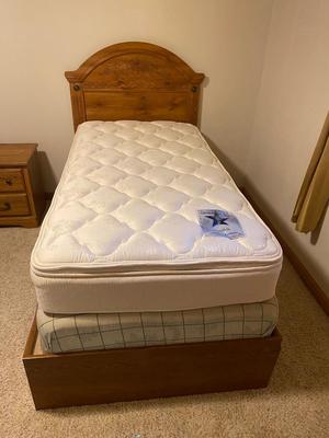 TWIN BED WITH UNDER DRESSER 1 of 2
