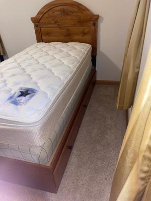 TWIN BED WITH UNDER DRESSER 1 of 2
