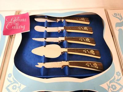 Lot #34 Vintage New in Box 19 pc Golden Prestige Cutlery Set
