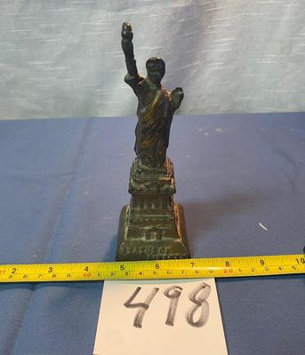 Vintage Cast Iron Lady Liberty Bank