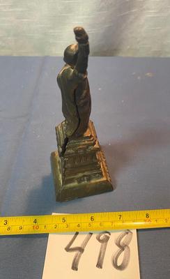 Vintage Cast Iron Lady Liberty Bank