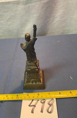Vintage Cast Iron Lady Liberty Bank
