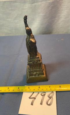 Vintage Cast Iron Lady Liberty Bank