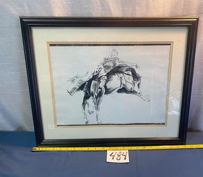 Signed Bareback Drawing