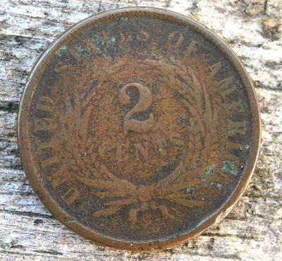 United Startes 1864 Two Cent Copper Coin