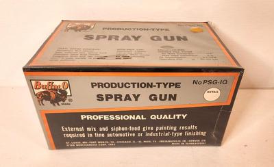 Lot #49 Buffalo Production Type Air Brush Spray Gun - new in box - extras