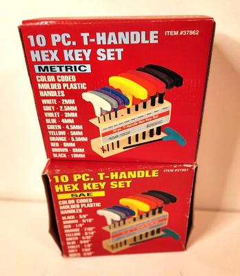 Lot #57 Lot of 2 HEX Key sets - new in box - Metric & SAE