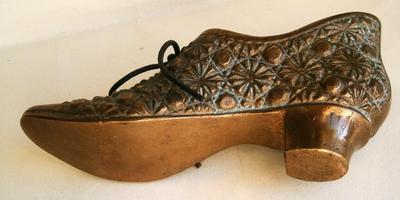 Antique Cast Bronze Brass Victorian Shoe