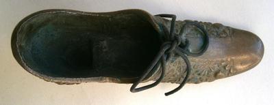 Antique Cast Bronze Brass Victorian Shoe