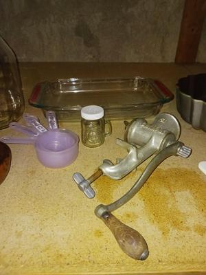 CLIMAX FOOD GRINDER, SUN TEA JUG, BUNDT PAN AND MORE