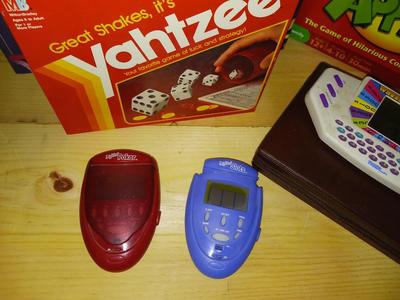 HAND HELD ELECTRONIC GAMES, APPLES TO APPLES, YAHTZEE