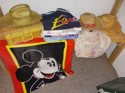 BEACH TOWELS, PICNIC BASKET, SUN HATS, TO GO BAG