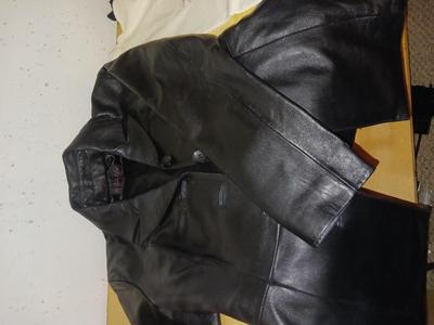 SMALL LEATHER COAT, TWO NEW TURTLE NECK SWEATERS