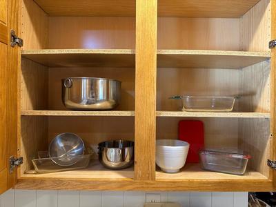 3 PC STAINLESS STEEL BOWLS, OVEN TO FRIDGE BAKING DISH