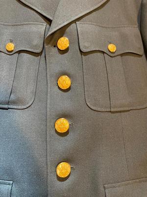 VINTAGE ARMY GREEN DRESS UNIFORM 36 SHORT