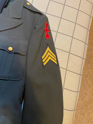 VINTAGE ARMY GREEN DRESS UNIFORM 36 SHORT