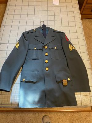 VINTAGE ARMY GREEN DRESS UNIFORM 36 SHORT