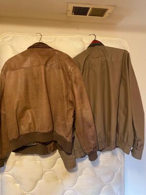 GM LEATHER BOMBER JACKET AND WINNER MATE SPORTSWEAR JACKET