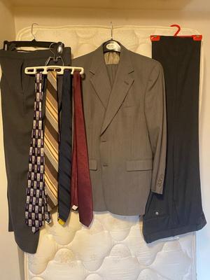 AUSTIN AND REED SUIT, MENS TIES AND DRESS PANTS