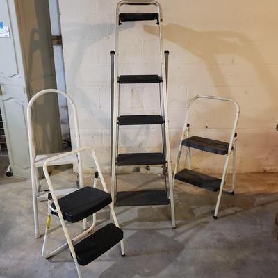 Two Cosco Step Ladders, Tricam 4-Step Ladder and More (B1-KD)