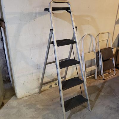 Two Cosco Step Ladders, Tricam 4-Step Ladder and More (B1-KD)