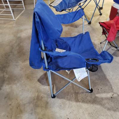Three Camping Chairs, Stool and Three Igloo Coolers (B1-KD)